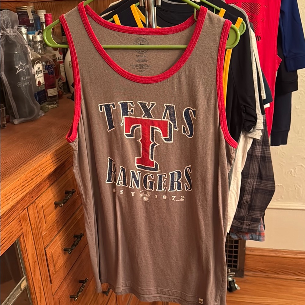 Texas Rangers Gray Tank Top